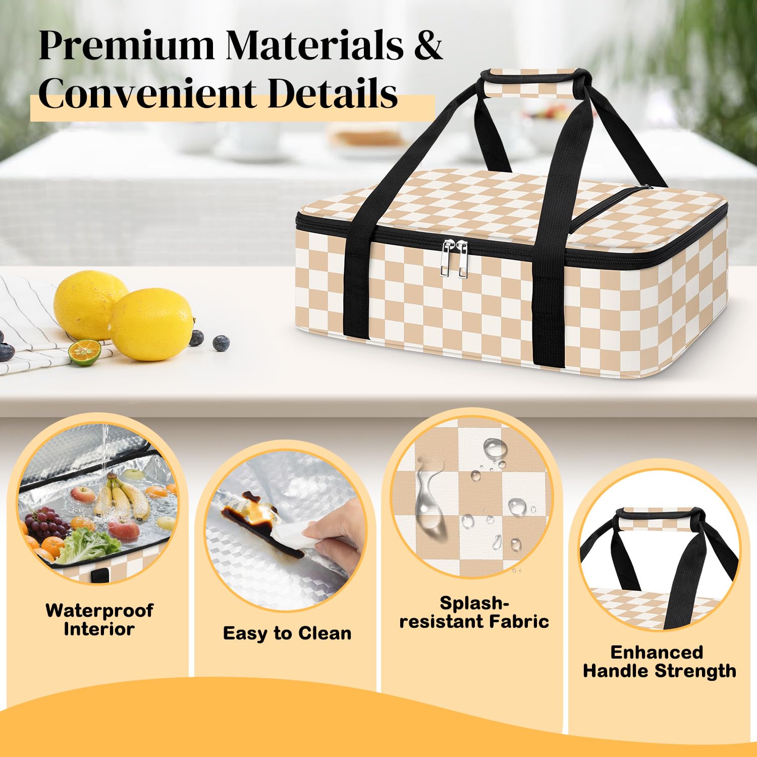 Coobiiya Cazuela Aislada: bolsillo exterior para utensilios y condimentos.