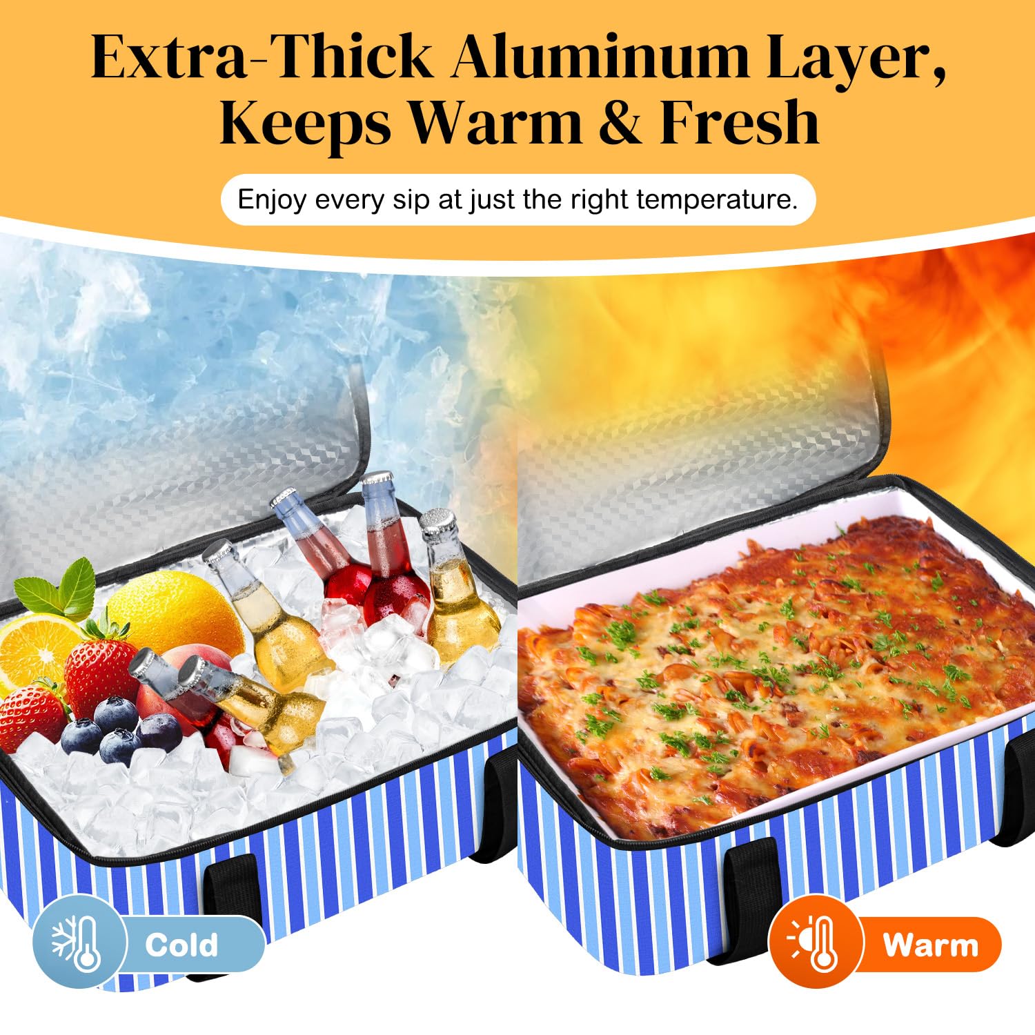Coobiiya Cazuela Aislada Doble Capa conserva frío o caliente para picnics
