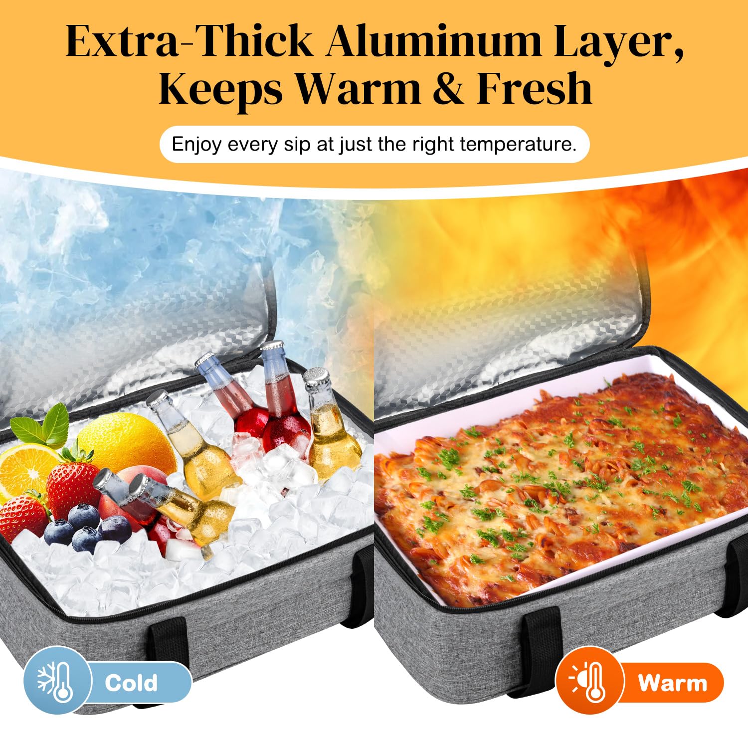 Coobiiya portacazuela doble capa ampliable para comidas para llevar