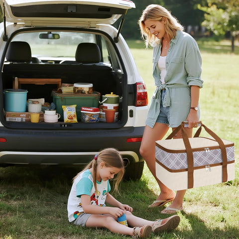 Coobiiya uso para merienda al aire libre o reunión comunitaria ofrece transporte práctico.