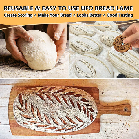 COOHLYEE UFO lima de pan, hoja precisa para crear diseños detallados en masa madre