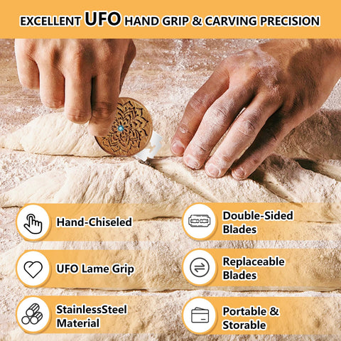 COOHLYEE UFO lima de pan, manguitos para dedos para un manejo seguro durante montaje
