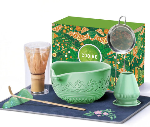 COOIRE Conjunto matcha cerámico completo, listo para empezar tu ceremonia diaria.