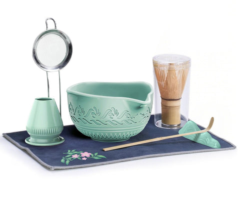 Conjunto COOIRE de matcha cerámico, ideal para un ritual diario suave y sin grumos