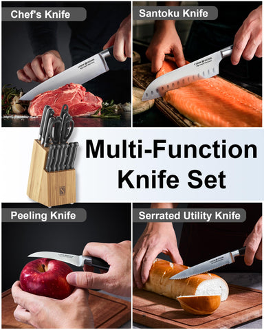Afilador de cuchillos Cook N Home de 8 pulgadas mantiene el filo.