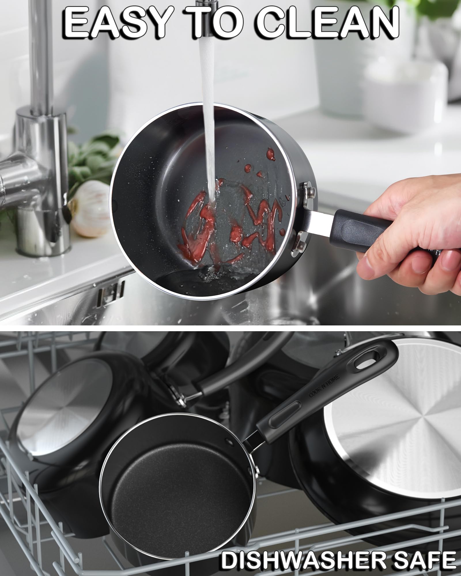 Apto para lavavajillas Cook N Home, higiene rápida.