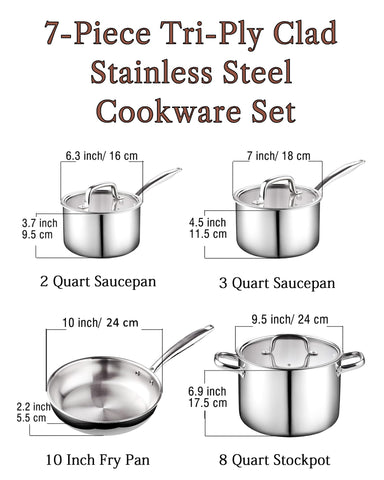 Conjunto Cook N Home: cazo de 3 qt con tapa para guisos suaves y hervidos.