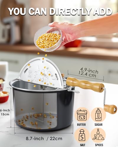 Cook N Home mango de madera ergonómico para un agarre cómodo y seguro.