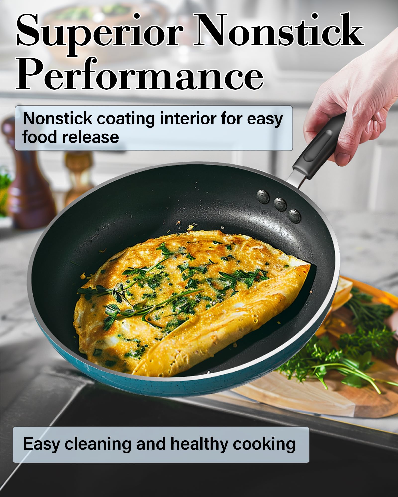 Manija ergonómica de Cook N Home con agarre seguro y frío al tacto
