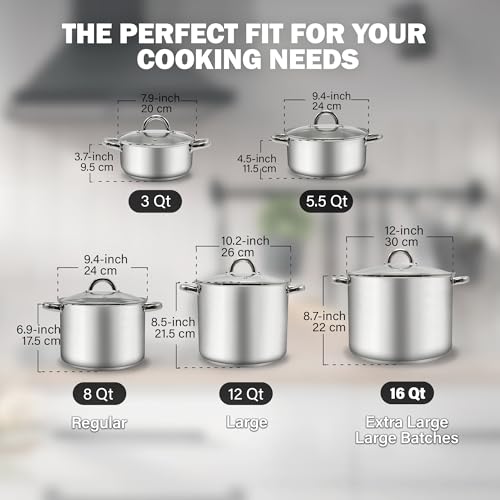 Asas ergonómicas de la Olla Cook N Home para agarre cómodo durante la cocción.