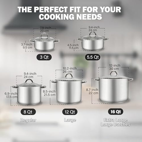 Asas ergonómicas de la Olla Cook N Home para agarre cómodo durante la cocción.