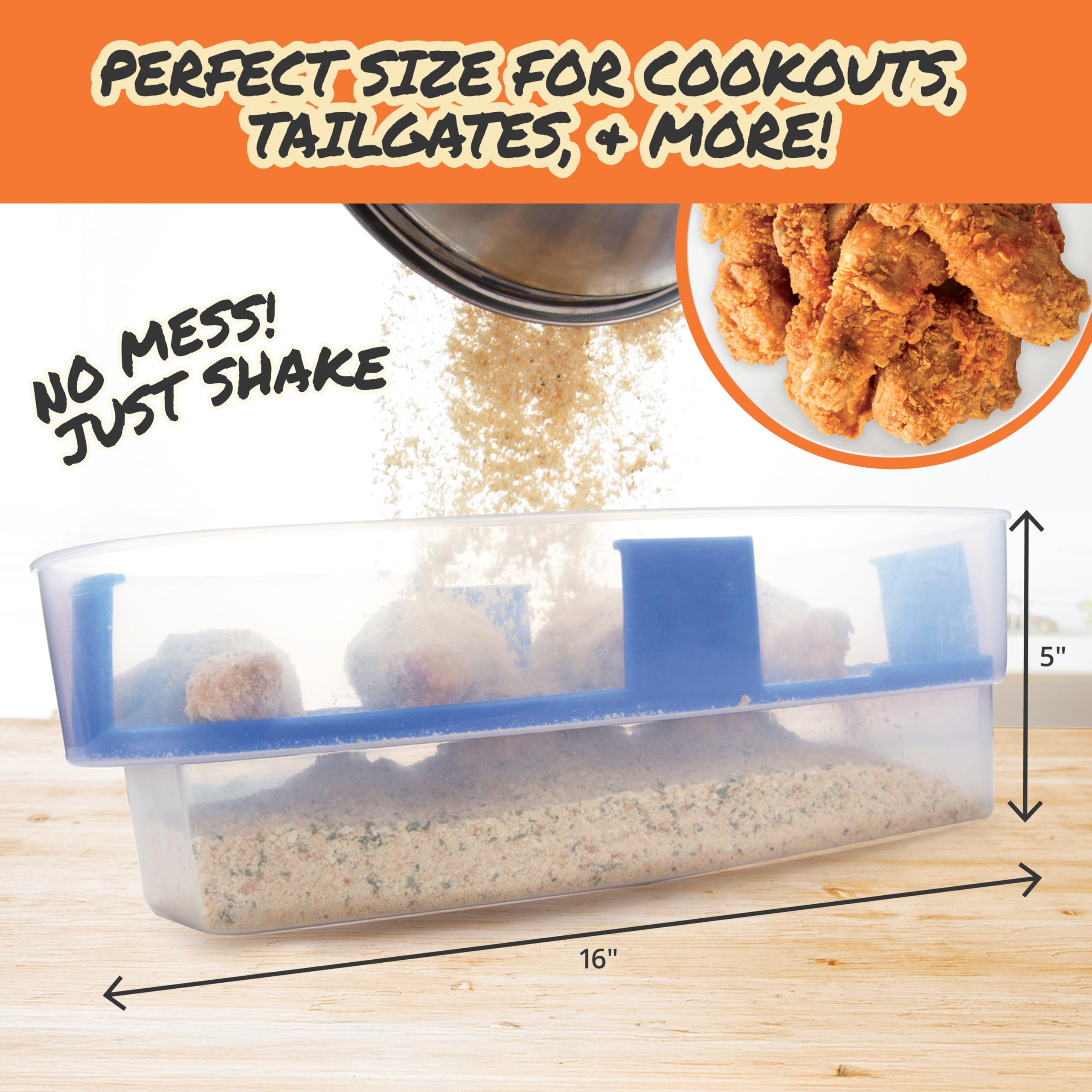 COOK'S CHOICE Better Breader Bowl: bandeja de rebozado para cobertura uniforme