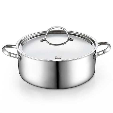 Cooks Standard Olla stock 7 cuartos multicapas, distribución de calor uniforme para cocción rápida