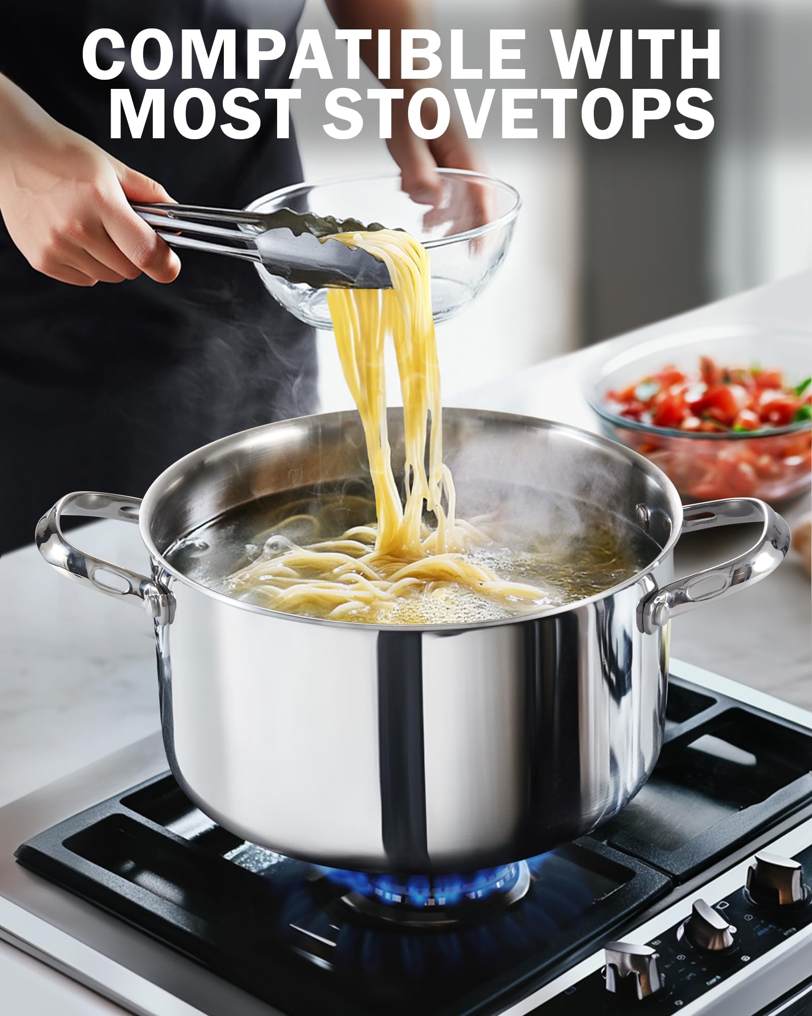 Cooks Standard Olla stock, compatible con inducción para cocción eficiente