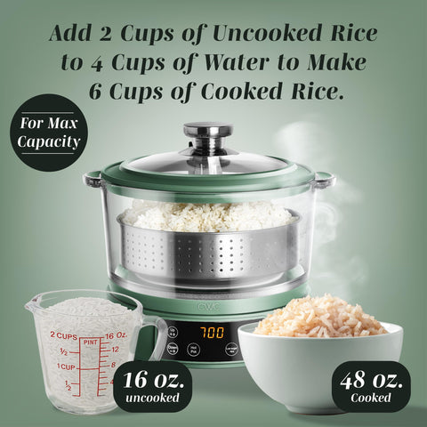 COOK WITH COLOR 3L construcción duradera de vidrio borosilicato y acero inoxidable
