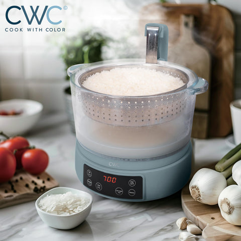 COOK WITH COLOR Vaporizera integrada para cocinar al vapor y conservar sabores