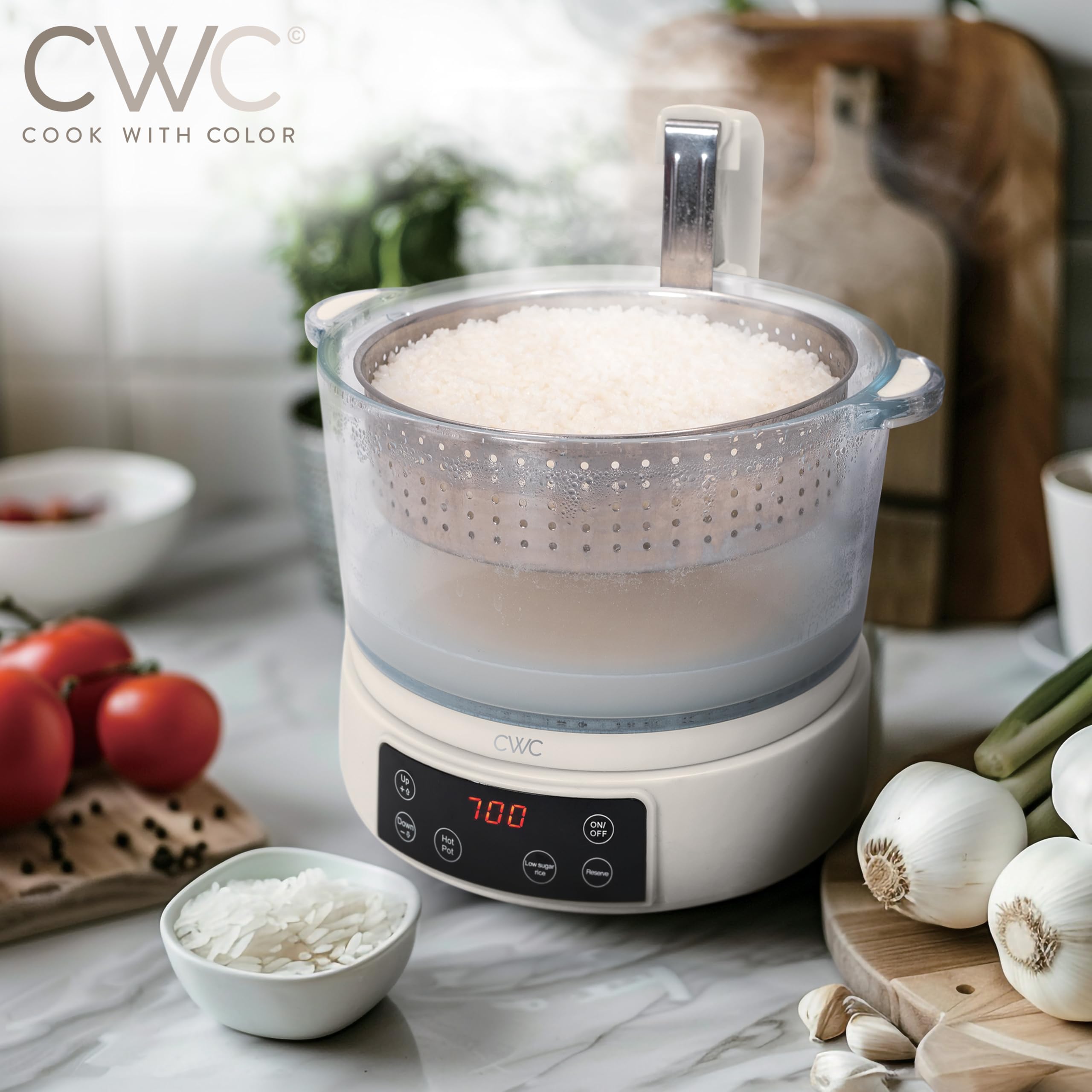 COOK WITH COLOR 3L rango de potencia 100-700W para recetas versátiles