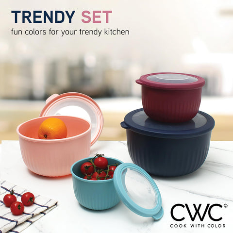 COOK WITH COLOR tazones apilables para ahorrar espacio en la cocina