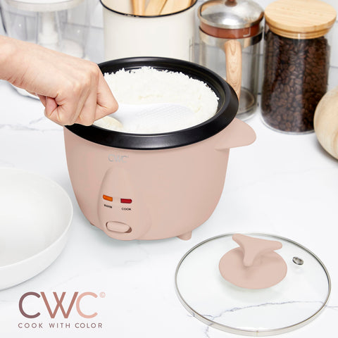 COOK WITH COLOR arrocera 6 tazas panel de control, uso sencillo