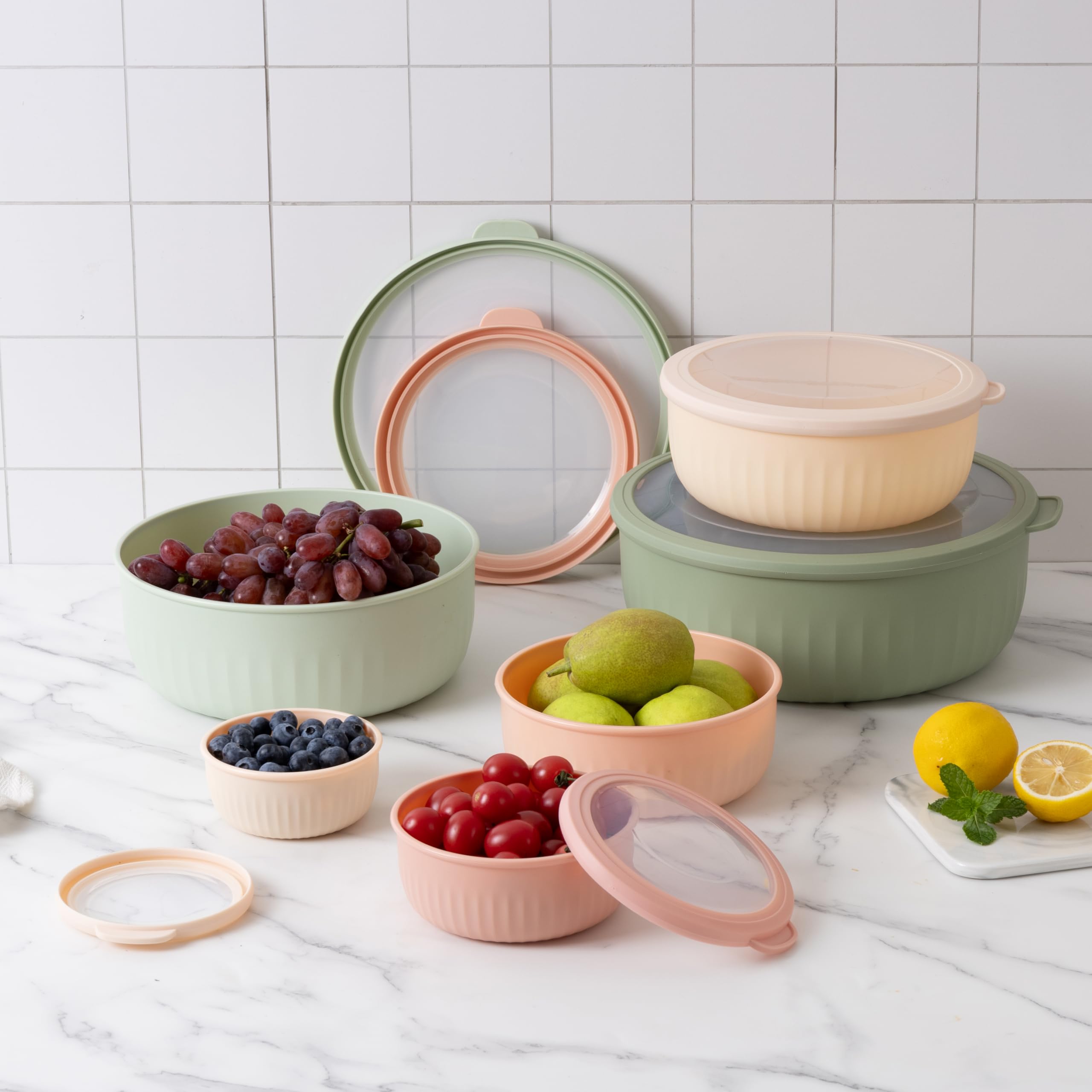 COOK WITH COLOR tazones aptos para lavavajillas y congelador, sin BPA.