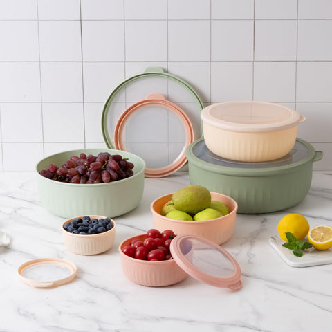 COOK WITH COLOR tazones aptos para lavavajillas y congelador, sin BPA.
