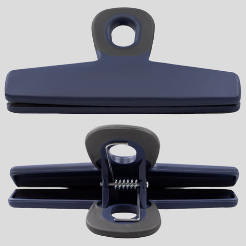 COOK WITH COLOR clips para almacenamiento azules reutilizables y resistentes.