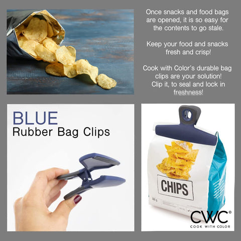 COOK WITH COLOR clips resistentes de gran tamaño para bolsas de snacks.