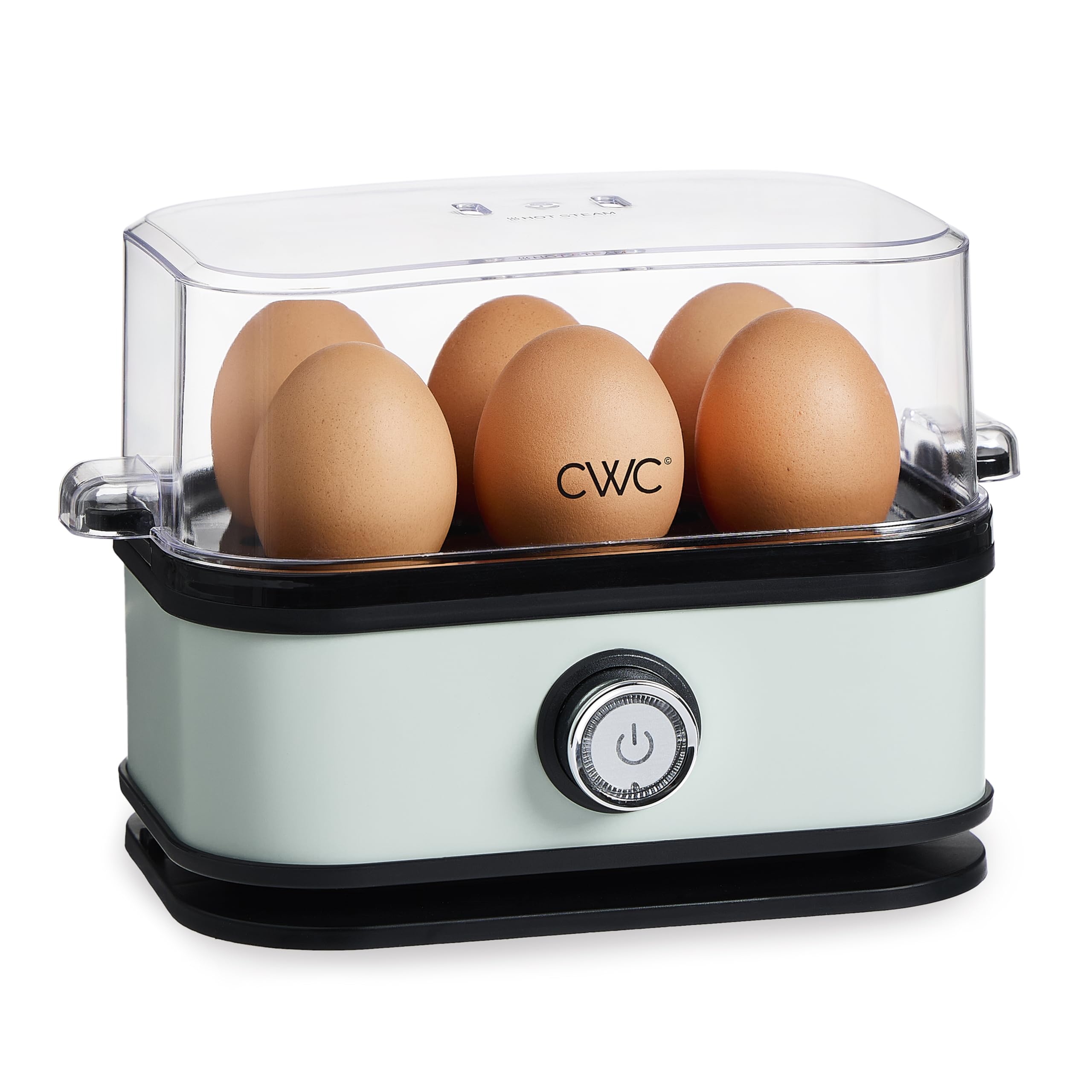 Cook with Color cocedor de huevos de 6-capacidad en encimera para desayunos rápidos.