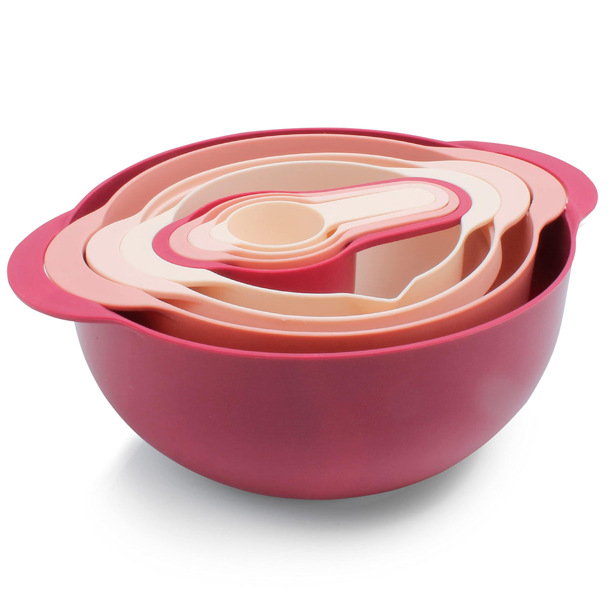 COOK WITH COLOR, conjunto de cuencos anidados para ahorrar espacio y batidos estables