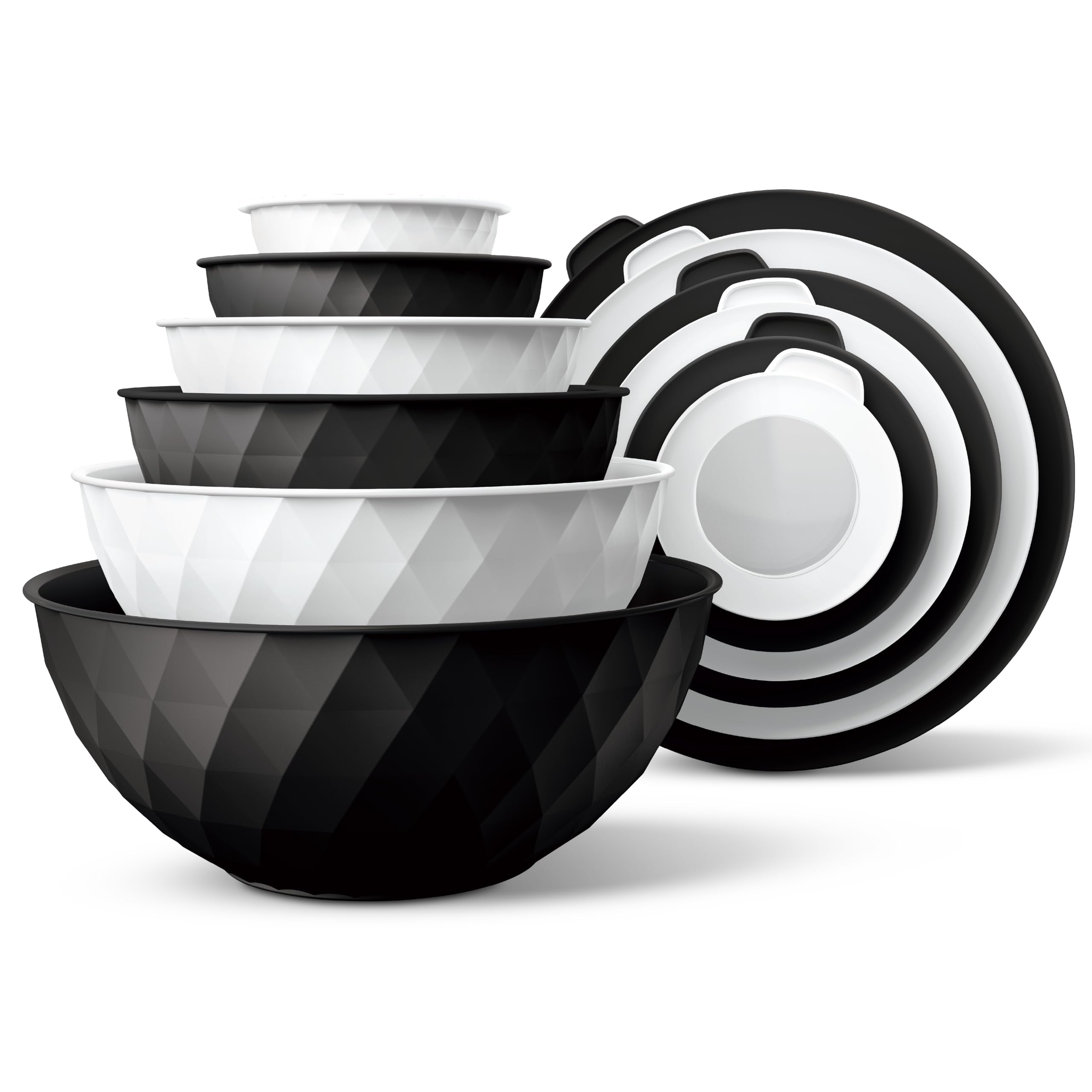 COOK WITH COLOR conjunto de 12 tazones apilables, ideal para preparar y almacenar comida