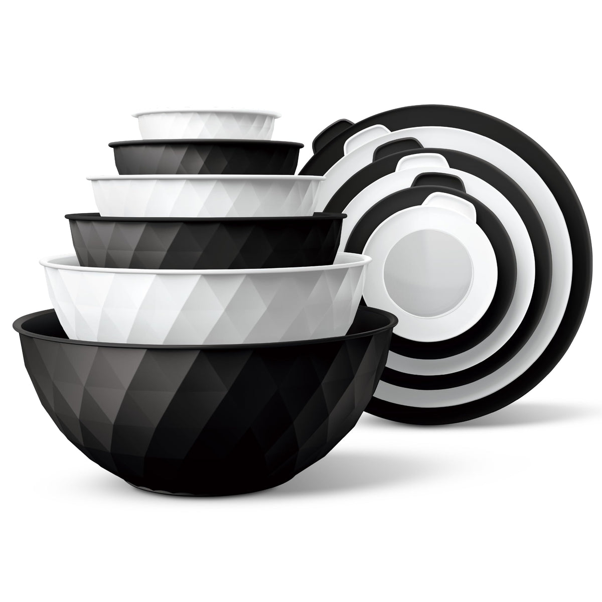 COOK WITH COLOR conjunto de 12 tazones apilables, ideal para preparar y almacenar comida