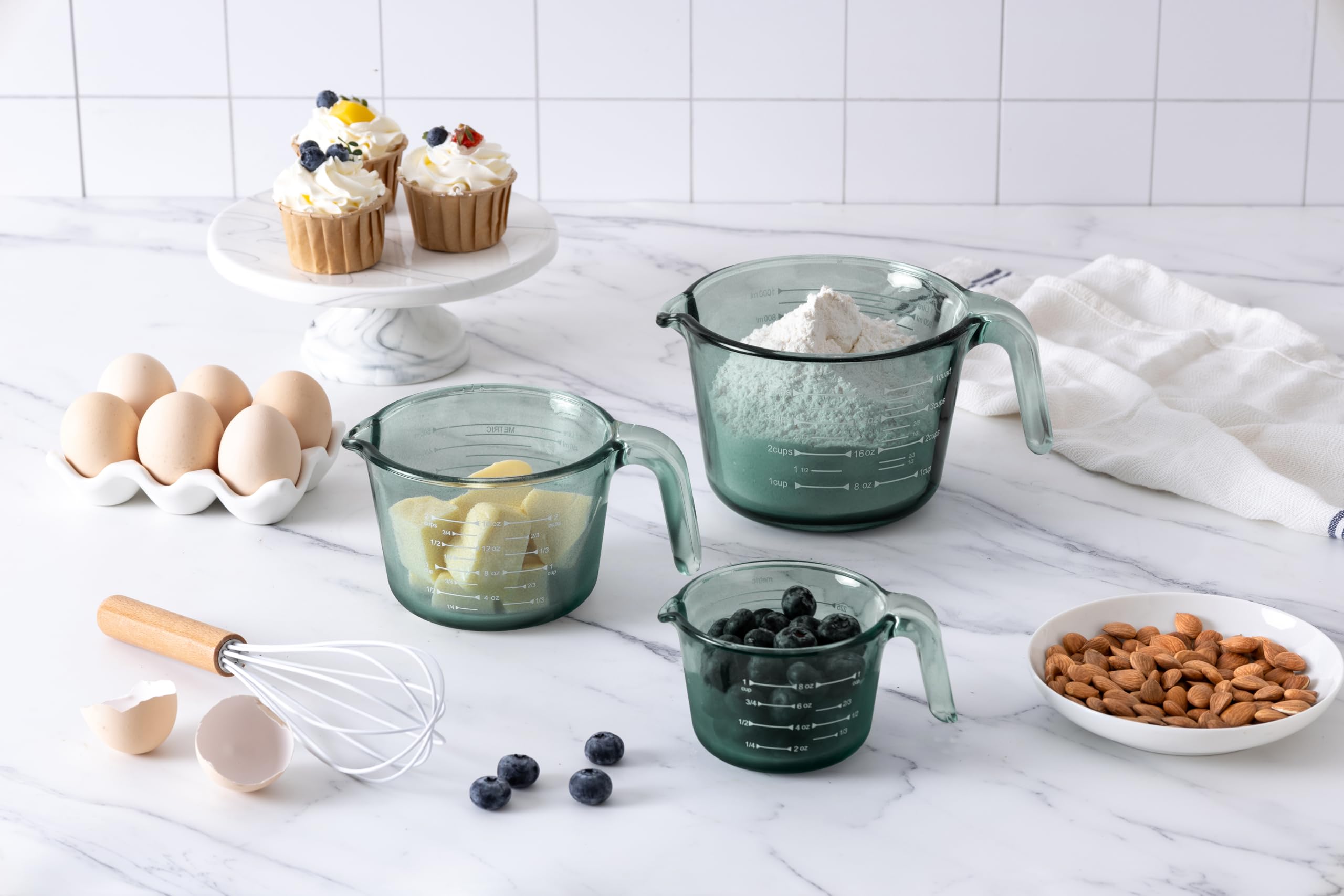 COOK WITH COLOR jarras medidor vidrio 4 tazas para grandes lotes
