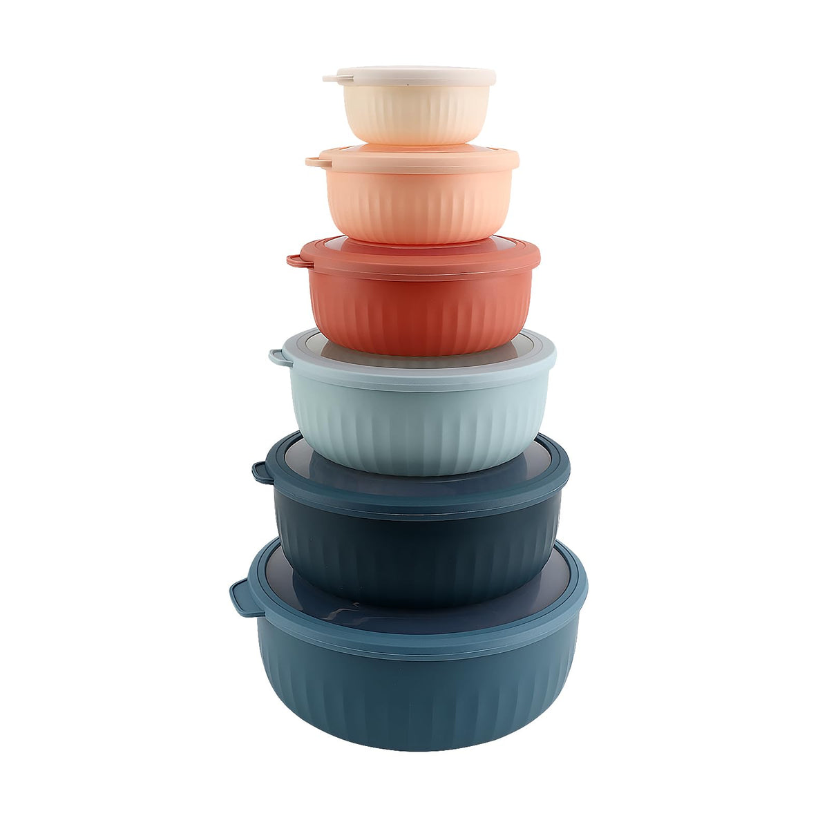 COOK WITH COLOR juego de tazones apilables con tapas para almacenar