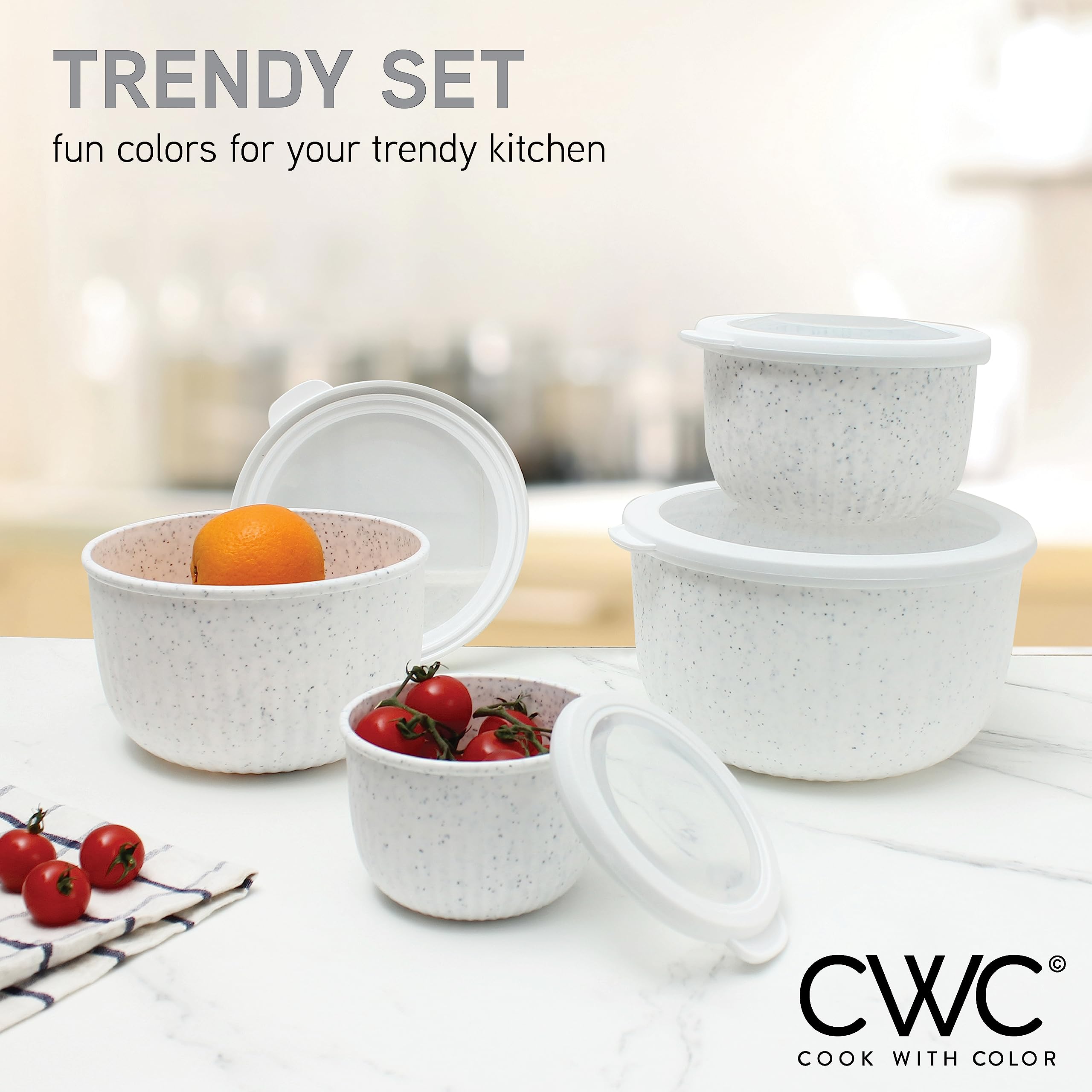 COOK WITH COLOR tazones apilables y durables para cocina ordenada