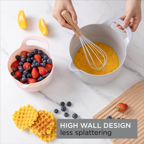 COOK WITH COLOR tazones aptos para lavavajillas y congelador, uso práctico diario