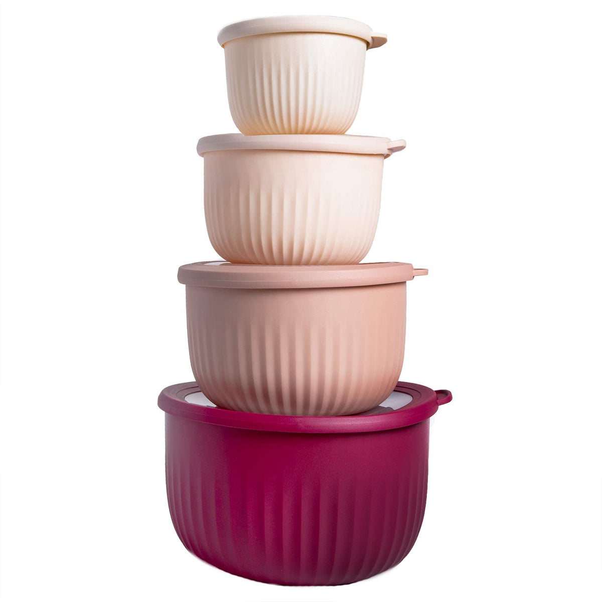 Tazones COOK WITH COLOR de 18 oz en rosa, ideales para preparaciones pequeñas.