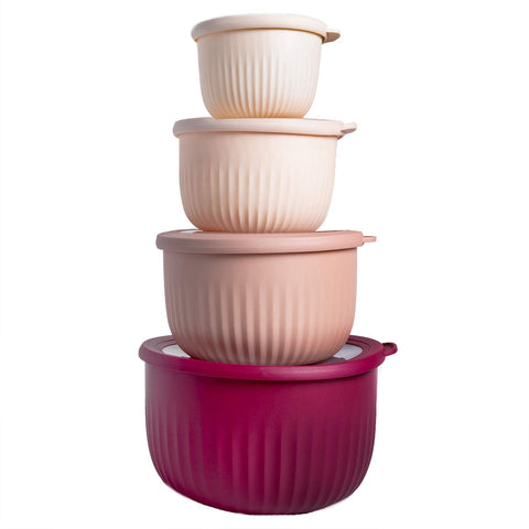 Tazones COOK WITH COLOR de 18 oz en rosa, ideales para preparaciones pequeñas.