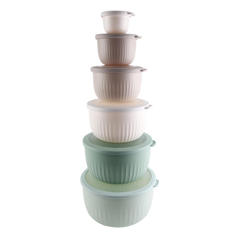 COOK WITH COLOR tazones-preparacion mentas con tapas, ideales para mezclar e medir ingredientes.