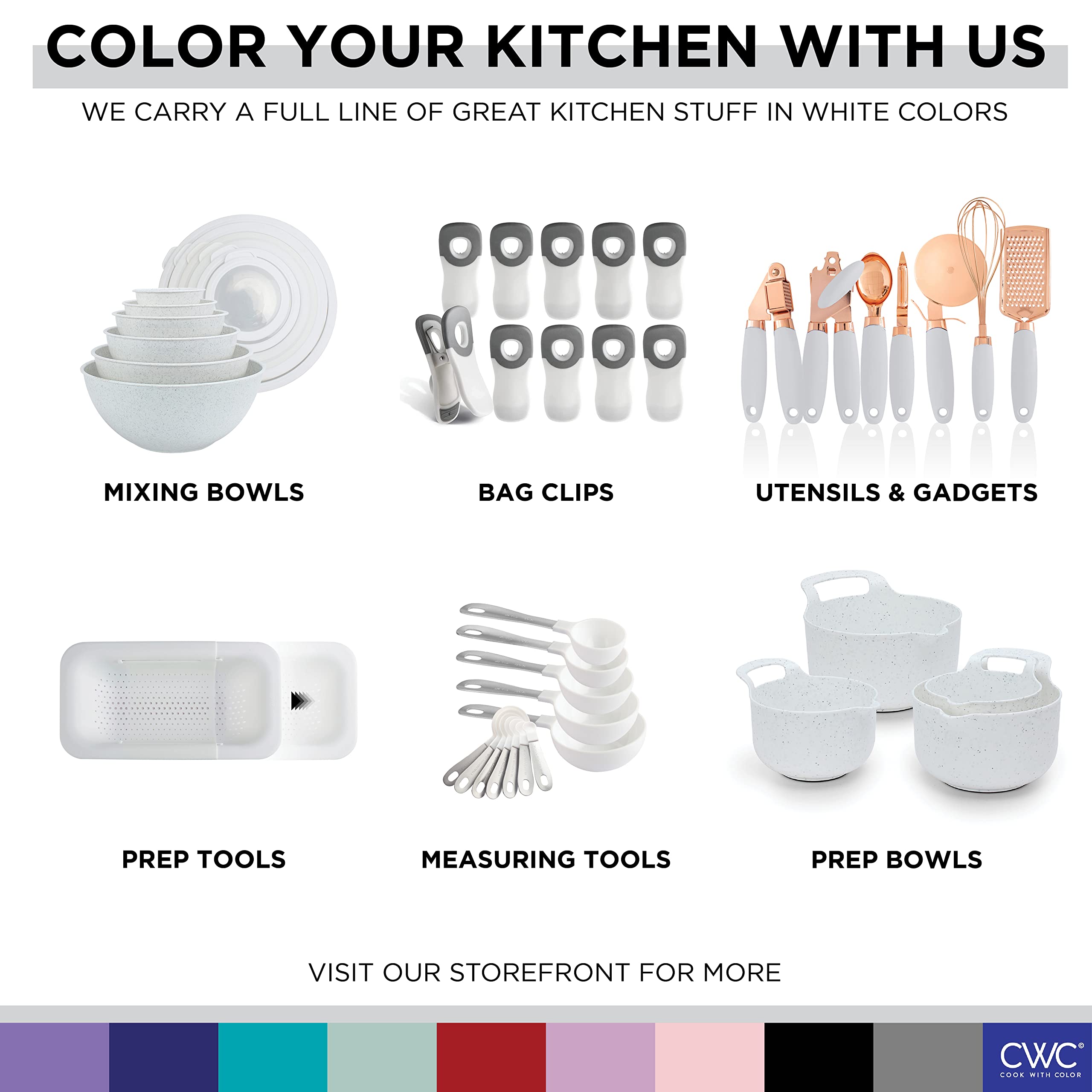 COOK WITH COLOR almacenamiento en refrigerador con tapas seguras