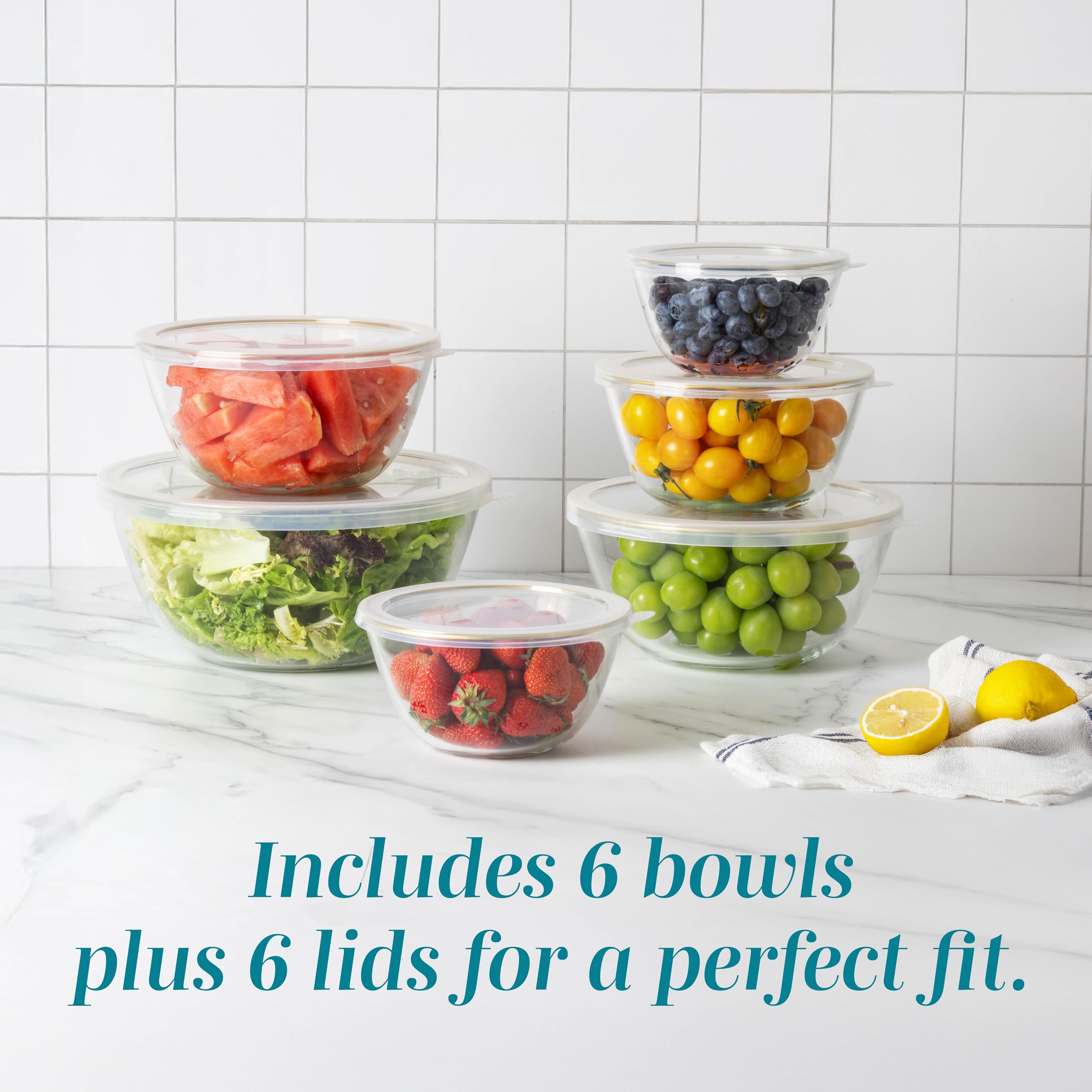 COOK WITH COLOR tazones para mezclar y preparar comidas, limpieza fácil.