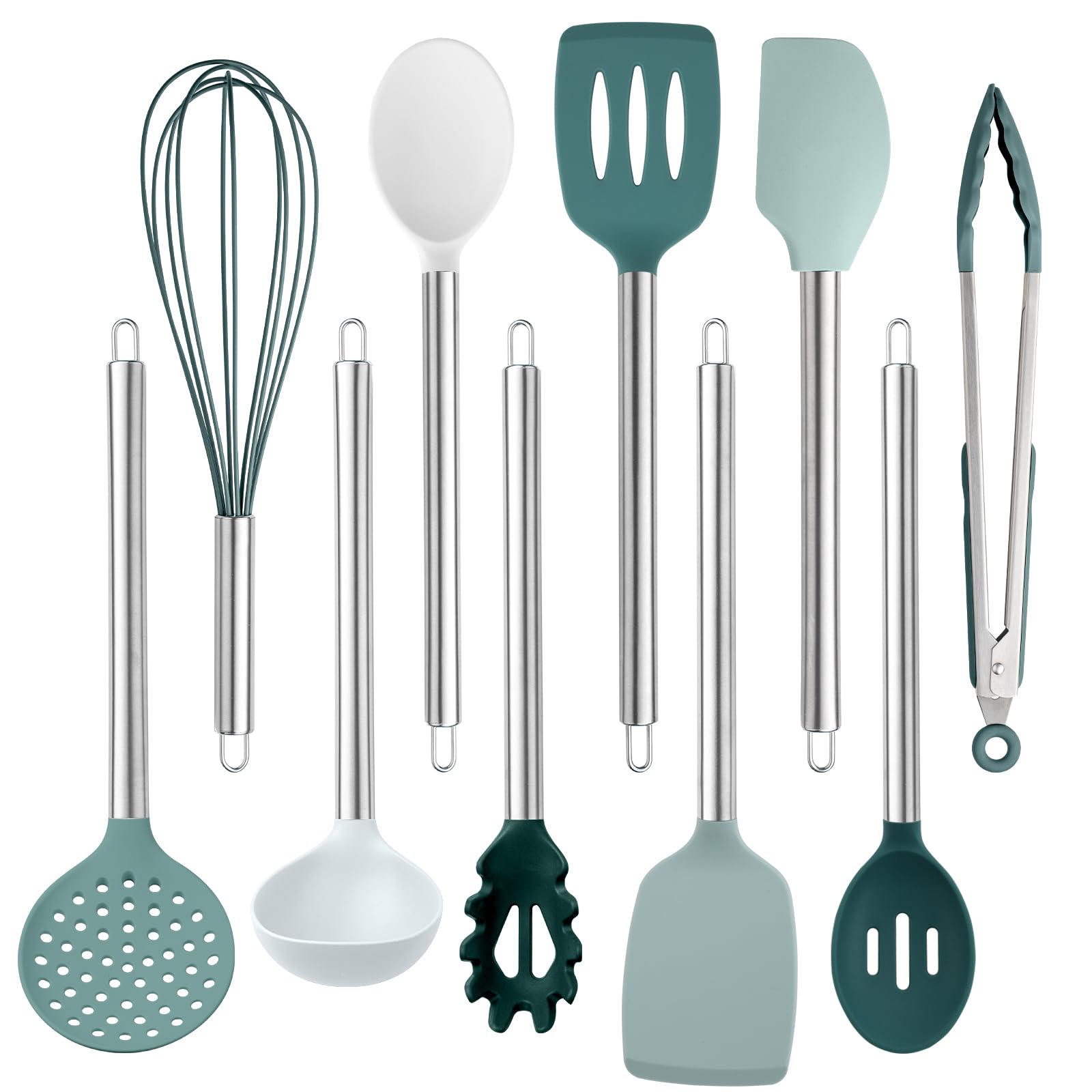 COOK WITH COLOR cuchara para servir y mezclar, protege sartenes antiadherentes con silicona.