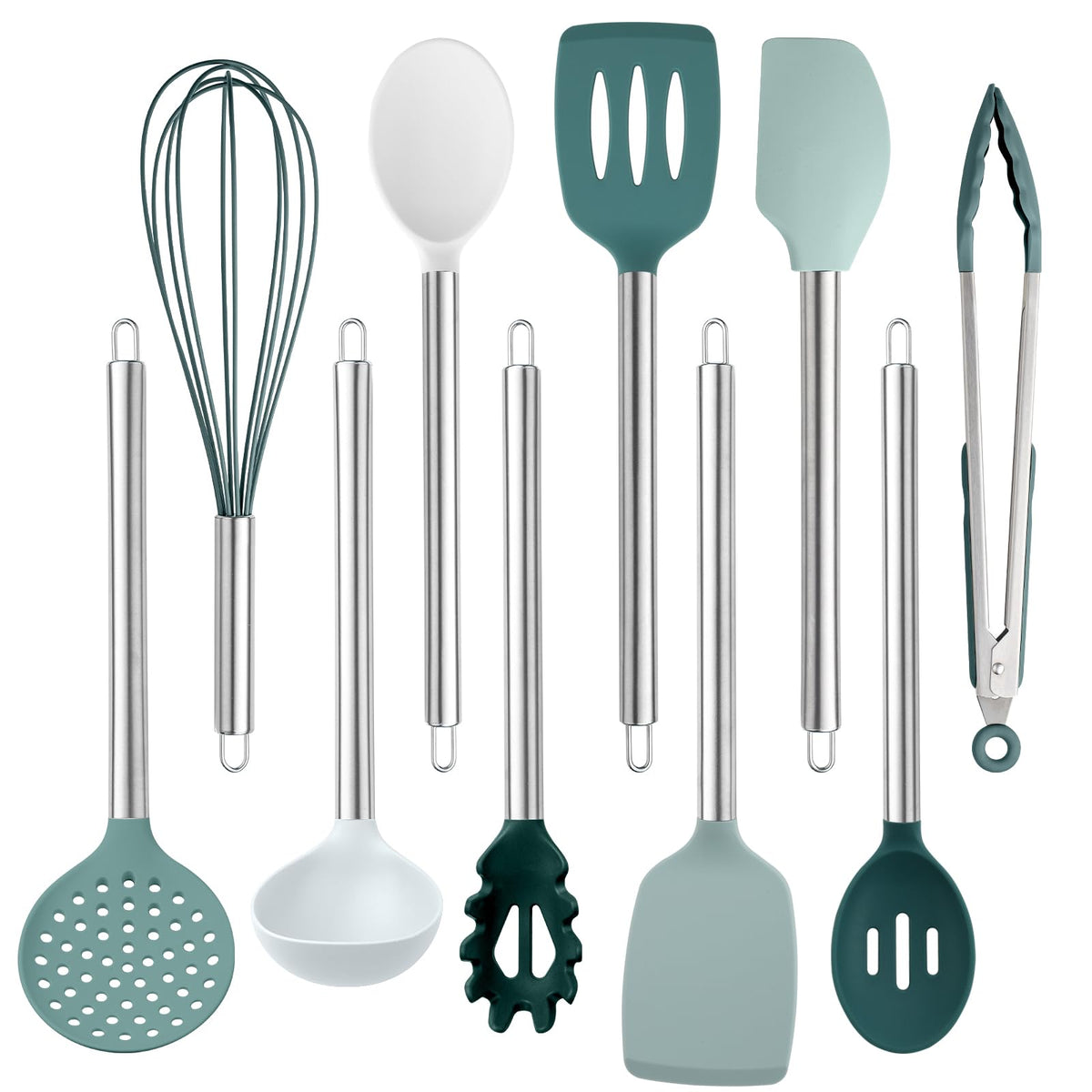 COOK WITH COLOR cuchara para servir y mezclar, protege sartenes antiadherentes con silicona.