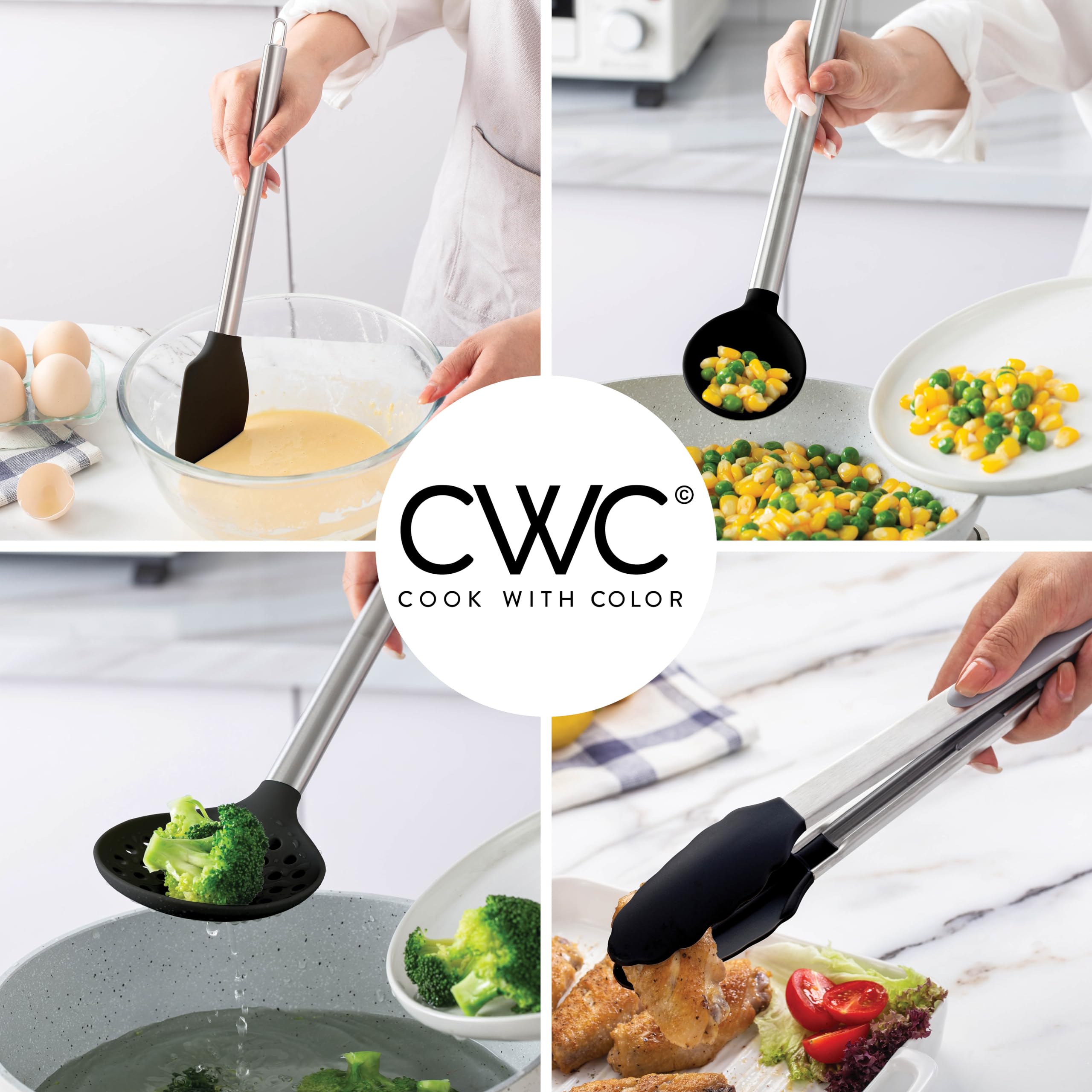 Cuchara-espagueti COOK WITH COLOR, diseño ergonómico para servir espagueti.