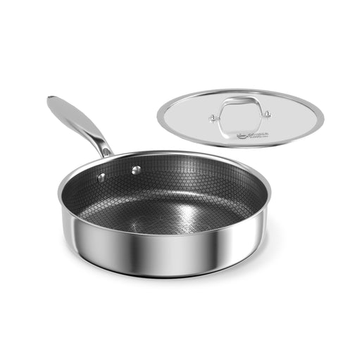 Sartén COOKER KING con base láser gravado y recubrimiento cerámico para sabores puros.