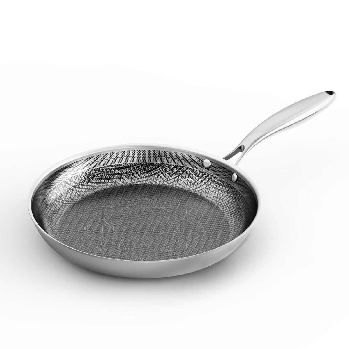 COOKER KING sartén de 8 pulgadas con 3 capas para cocción uniforme.
