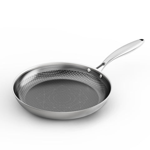 COOKER KING sartén de 8 pulgadas con 3 capas para cocción uniforme.