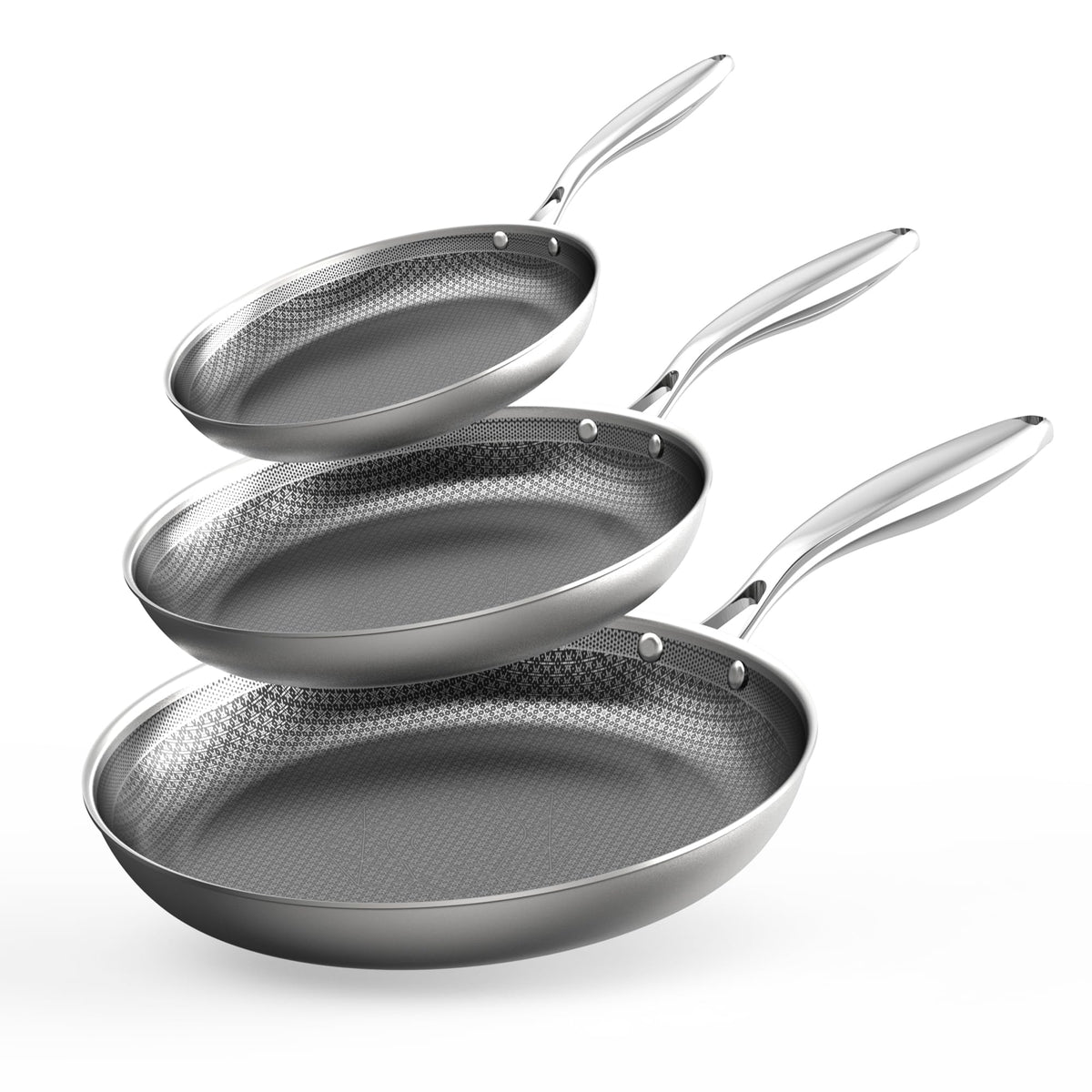 COOKER KING sartén 8 pulgadas acero inoxidable con recubrimiento cerámico antiadhesivo para cocinar sin pegar