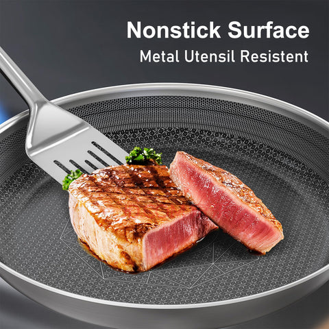 Sartén COOKER KING de 8 pulgadas, calentamiento rápido, perfecto para desayunos.
