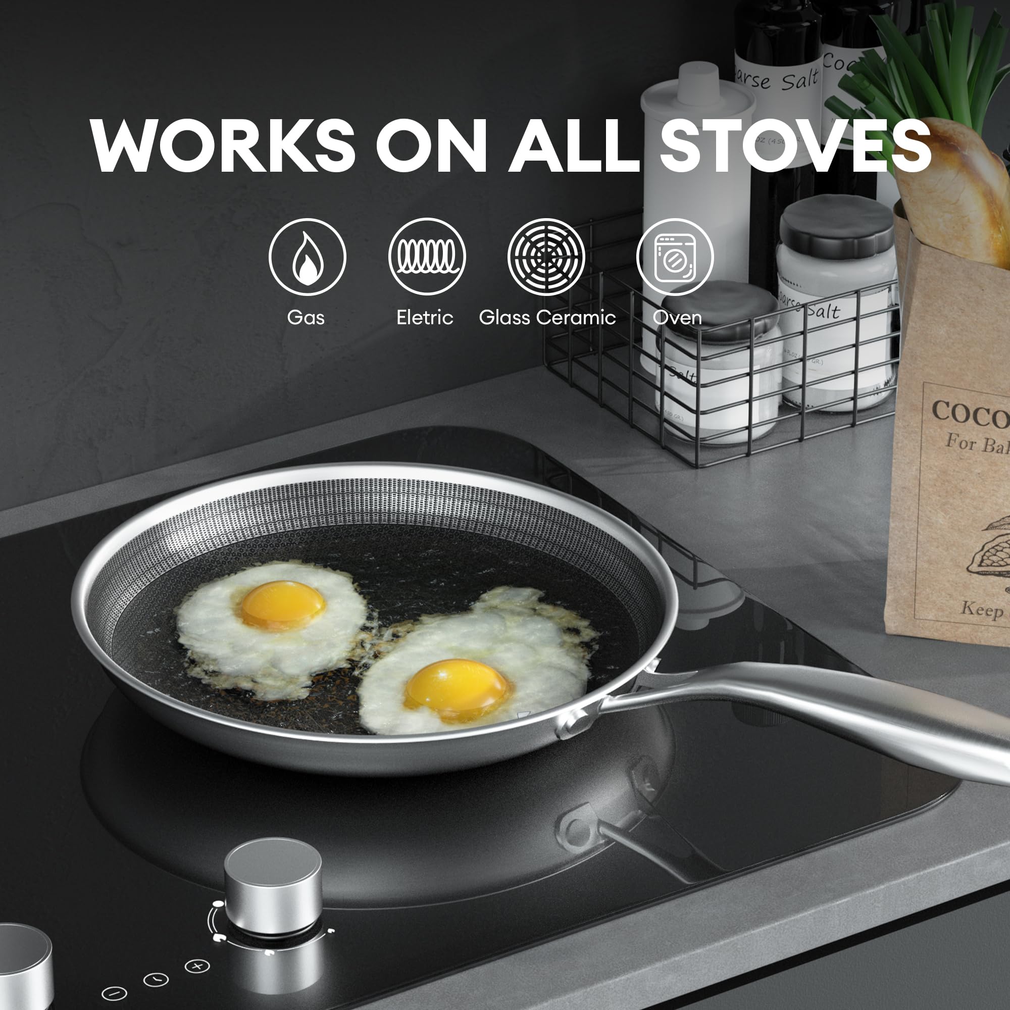 Manija que se mantiene fría en la sartén COOKER KING para agarrar con seguridad