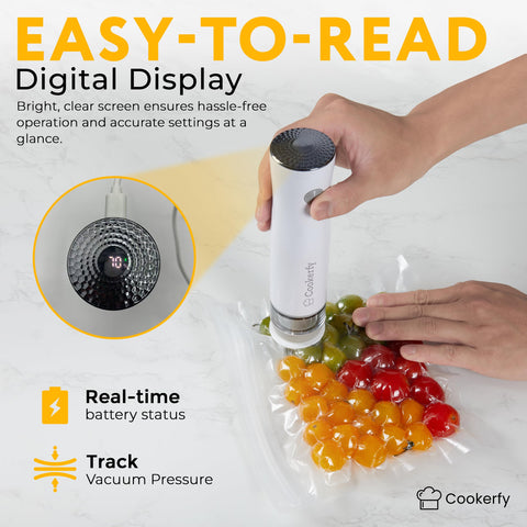 Cookerfy flujo de aire de 8L para sellado eficiente de alimentos